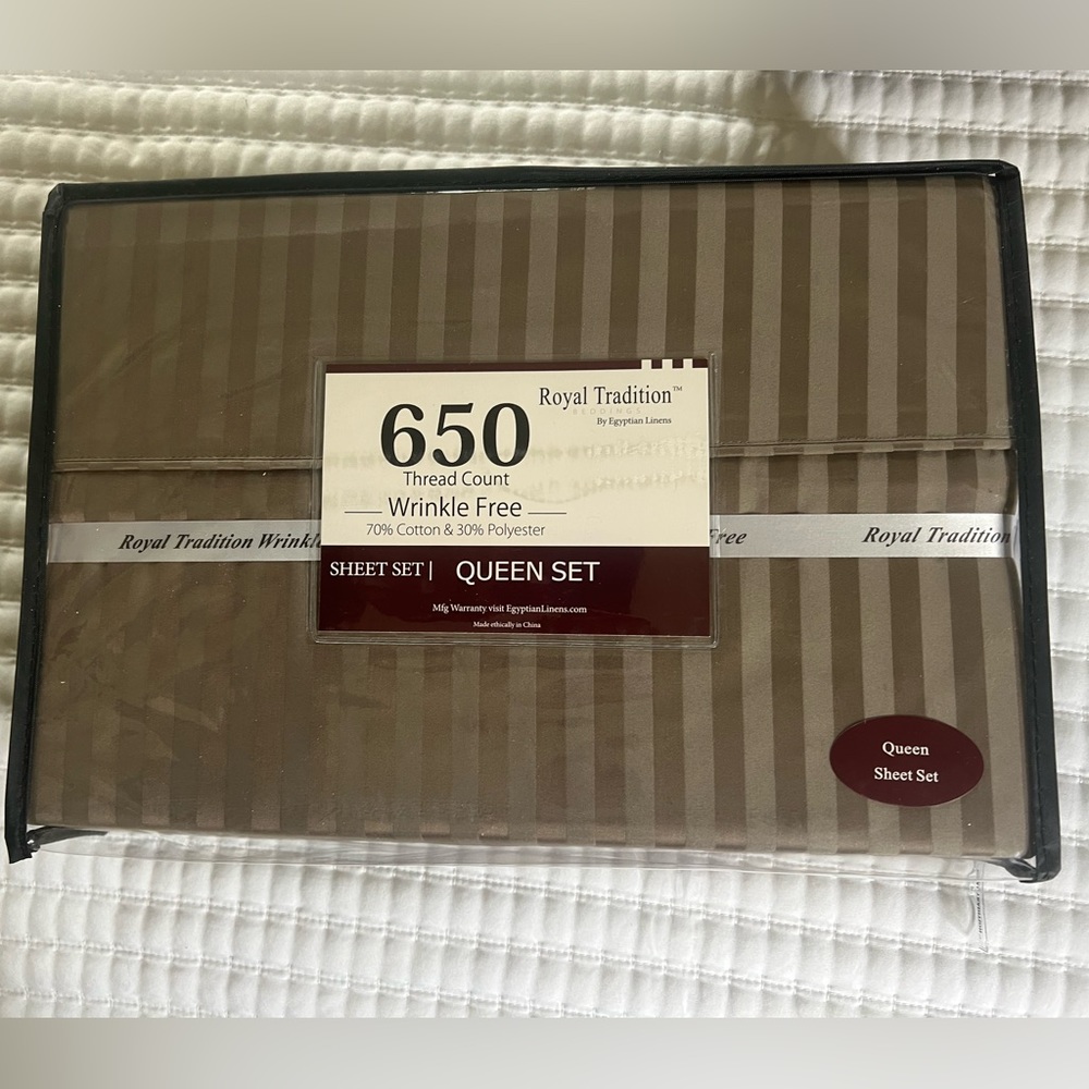 Royal Tradition Sheet Set - Striped 650 Thread Count